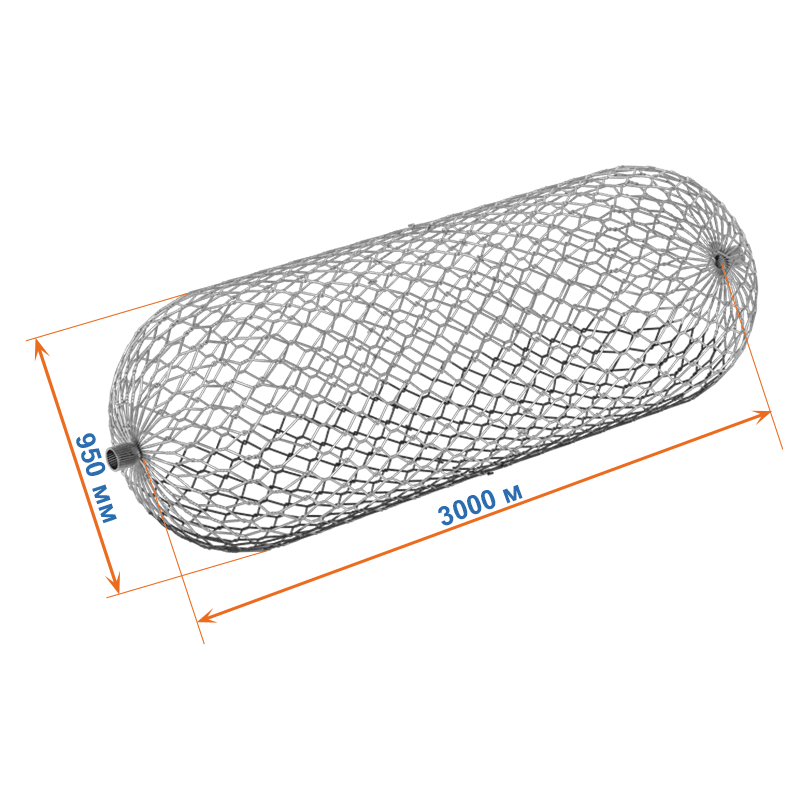 Цилиндрический габион 3x0,95x1,41 фото